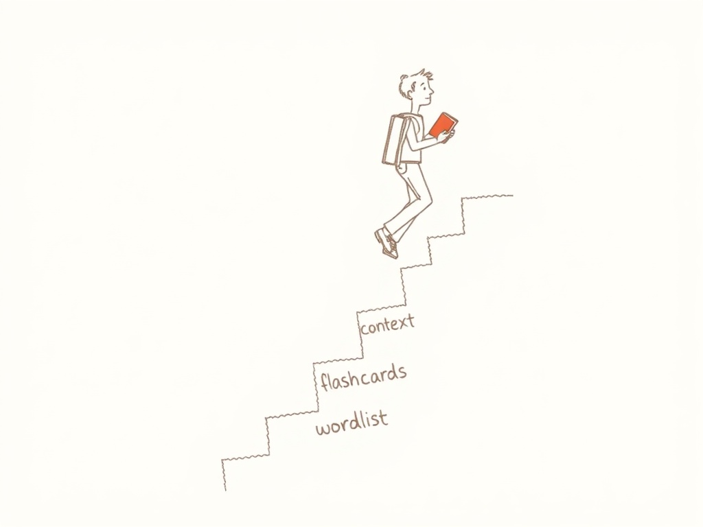 How to learn vocabulary for any exam (A student climbing the ladder)